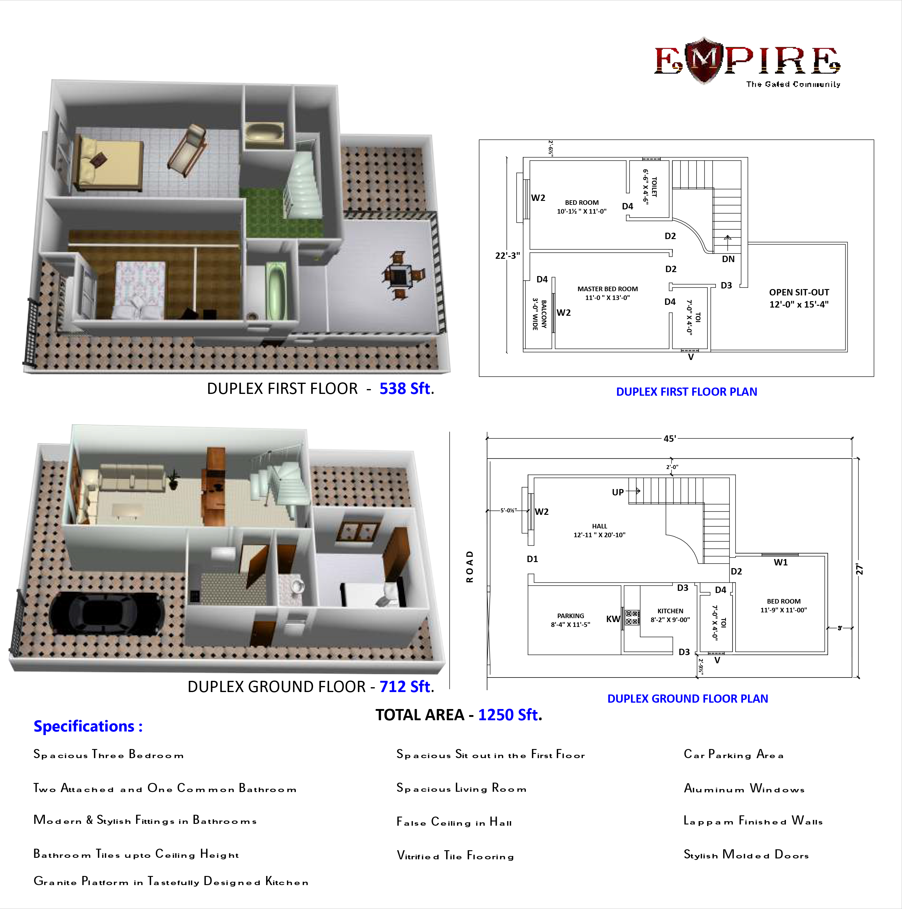 Floor Plan - Duplex 135